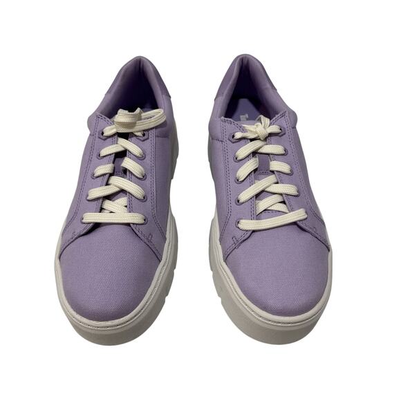Timberland Women's Laurel Court Low Lace Purple Canvas Sneaker A64GC - Size: 9 - Picture 1 of 6